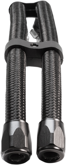 Jagg Black 3' Braided Textile Motorcycle Oil Line Upgrade Kit Harley Davidson