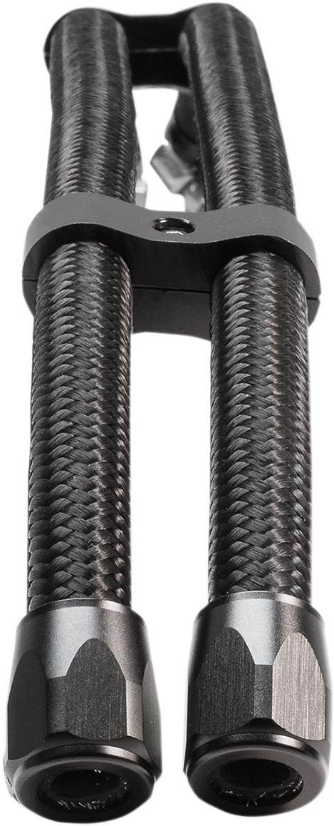 Jagg Black 3' Braided Textile Motorcycle Oil Line Upgrade Kit Harley Davidson