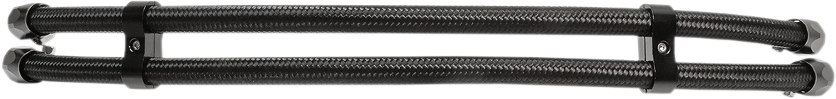 Jagg Black 3' Braided Textile Motorcycle Oil Line Upgrade Kit Harley Davidson