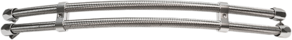 Jagg 3" Chrome Motorcycle Braided Oil Temp Reducer Line Kit for Harley Davidson