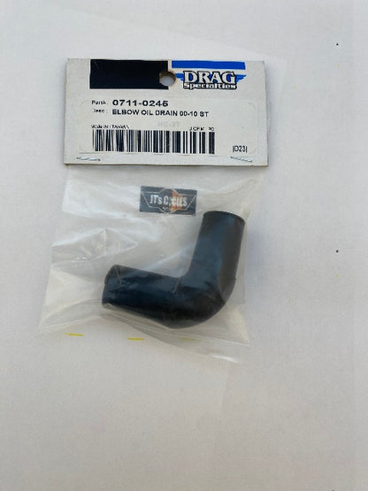 Drag Specialties Oil Drain Elbow for 2000-2010 Harley Softail Fat Boy Heritage