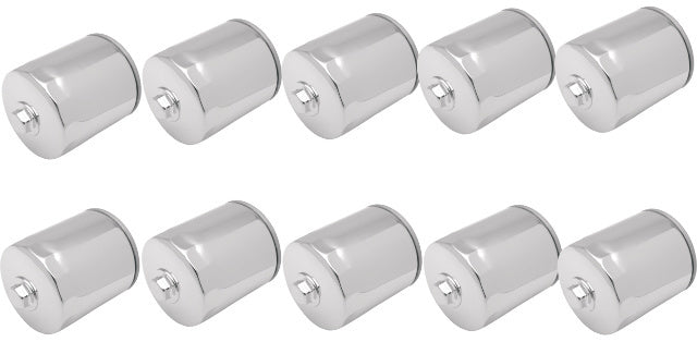 Drag Specialties Chrome 10 Pack Oil filter with Nut for 1999-21 Harley Dyna FLHX