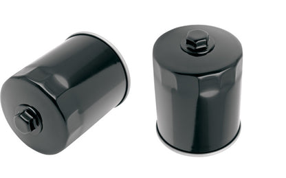 Drag Specialties Black 2 Pack Oil Filter With Nut for 83-17 Harley Touring XL