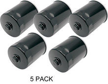 Drag Specialties 5 Pk Black Oil Filter w/ Nut for 83-22 Harley Softail Sportster