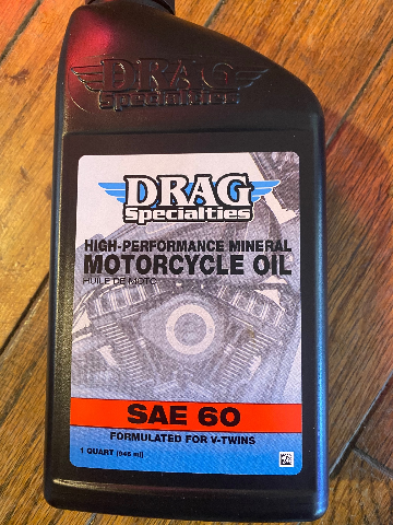 Drag Specialties 4qt SAE 60 Oil & Drop In Filter fits 1965-82 Harley Shovelhead
