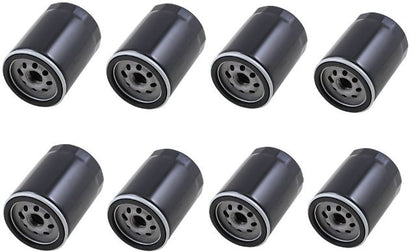 Drag Specialties 8 Pack Black Oil Filters 2017-2024 Harley M8 Touring Softail