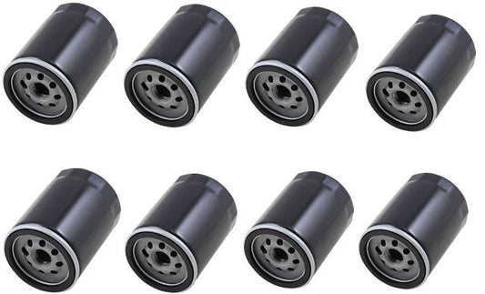 Drag Specialties 8 Pack Black Oil Filters 2017-2024 Harley M8 Touring Softail