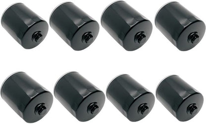Drag Specialties 8 Pack Black Oil Filters with nut 2017-2023 Harley M8 Touring