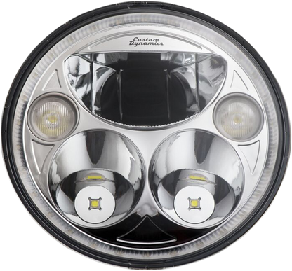 Custom Dynamics Chrome Trubeam 7" LED Headlight 2015-23 Indian Springfield Chief