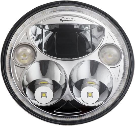 Custom Dynamics Chrome Trubeam 7" LED Headlight 2015-23 Indian Springfield Chief