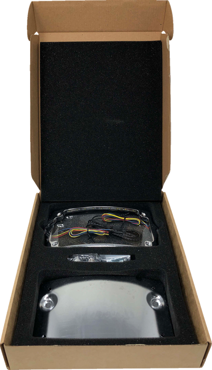 Kodlin Elypse Chrome Curved LED License Plate Kit 2013-2024 Harley Touring FLTR