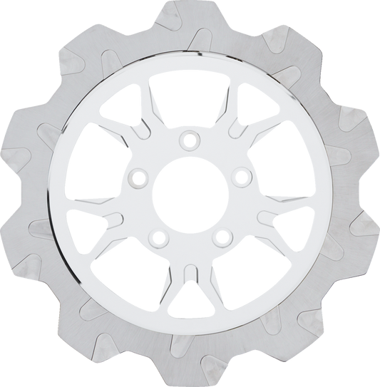 Lyndall Racing Crown Cut 10 Spoke Front Brake Rotor for 2000-14 Harley Davidson