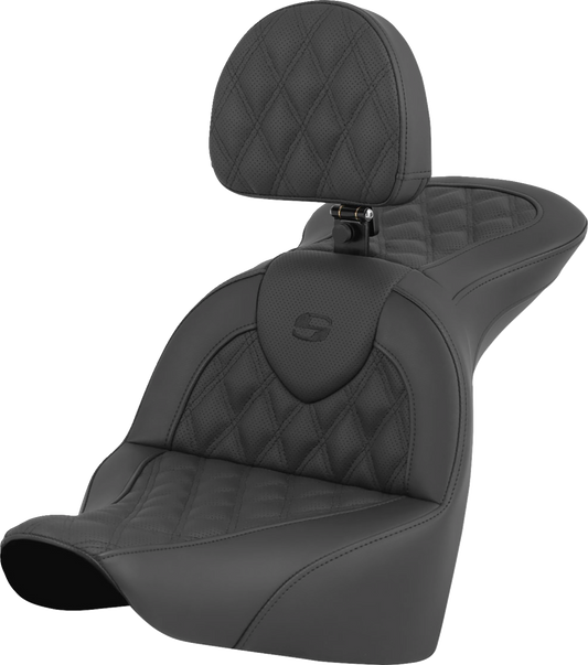 Saddlemen Roadsofa Lattice Seat & Backrest 2018-2025 Harley Softail FXBR FLFB
