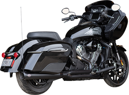 S&S Qualifier Black 2-1 Race Exhaust System fits 2020-2025 Indian Roadmaster