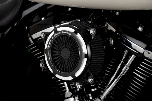 Vance & Hines VO2 Onyx Black Contrast Air Intake Filter Kit 2017-2025 Harley M8