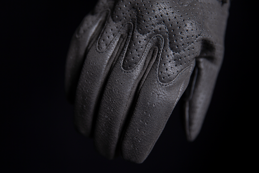 Icon Airform Mens Black Leather Motorcycle Riding Street Racing Gloves
