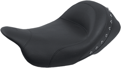 Mustang Black Studded Solo Seat fits 2008-2024 Harley Davidson Touring 76028
