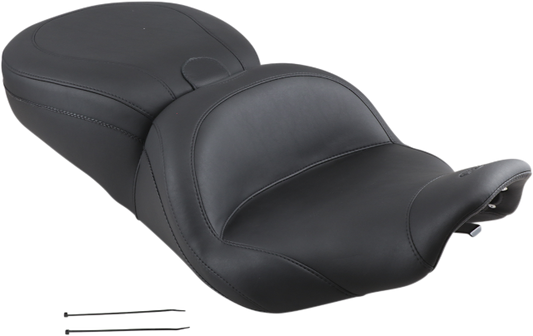 Mustang Lowdown 2-Up Seat & Backrest 97-07 Harley Touring FLHR FLHX FLHRS FLHRC