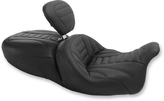 Mustang Vintage Touring Seat & Backrest for 2015-2021 Harley Freewheeler FLRT