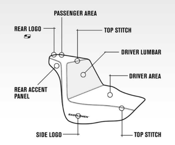 Saddlemen Black Step-Up Lattice Seat for 1997-2007 Harley Touring Electra Glide