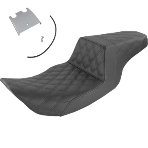 Saddlemen Black Step-Up Lattice Seat for 1997-2007 Harley Touring Electra Glide