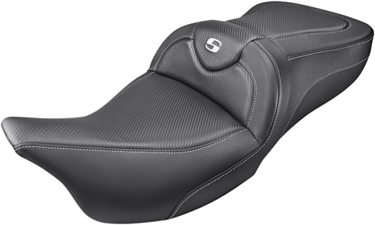 Saddlemen Road Sofa Carbon Fiber Seat for 2008-2024 Harley Touring FLHR FLHX