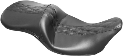 Le Pera Maverick Diamond Inlay Seat fits 2008-2024 Harley Touring LK-957HR2