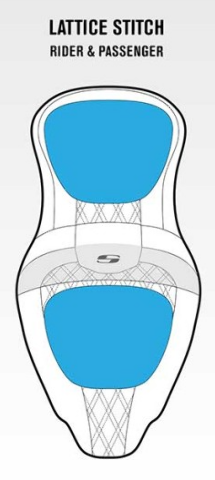 Saddlemen Heated Roadsofa Seat W/ Backrest for 1997- 07 Harley Touring FLHR FLHX