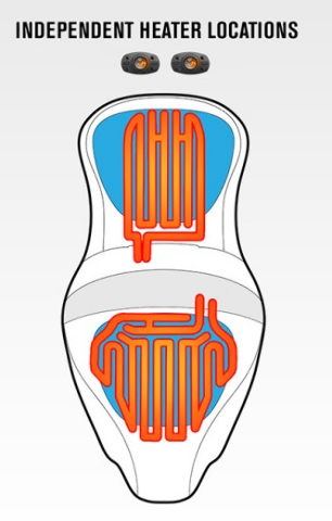 Saddlemen Heated Roadsofa Carbon Fiber Seat 1997- 2007 Harley Road King Street