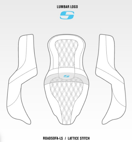 Saddlemen Roadsofa Orange Lattice Gel Seat for 2023-2026 Harley Touring FLTR