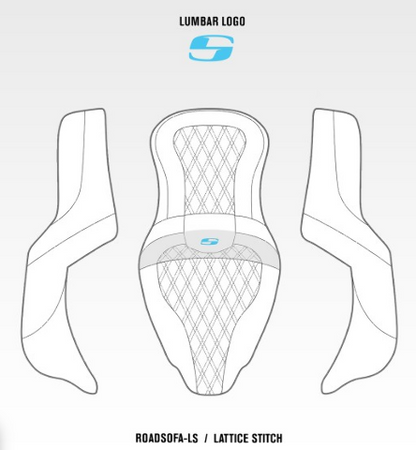 Saddlemen Roadsofa Orange Lattice Gel Seat for 2023-2026 Harley Touring FLTR