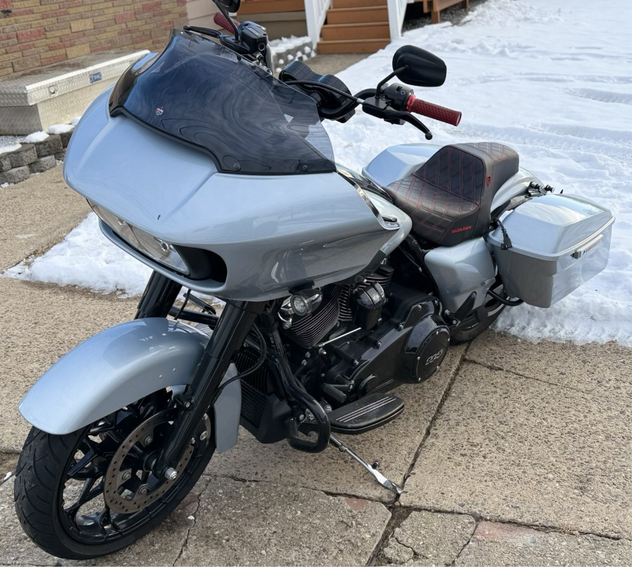 Saddlemen SDC Pro Series Red Lattice Seat for 2023-2025 Harley Road Street Glide