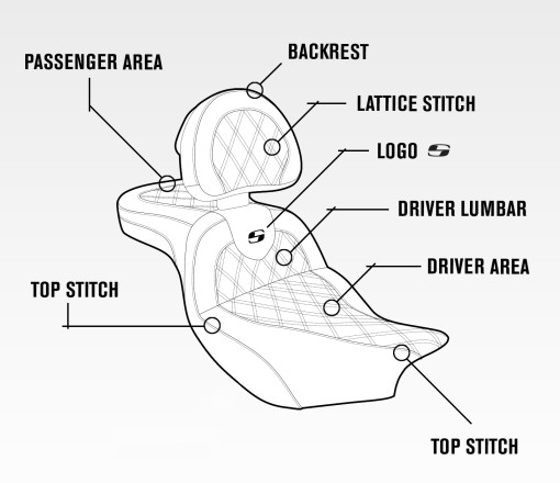Saddlemen Roadsofa Heated Motorcycle Seat fits 2023-26 Harley Road Street Glide
