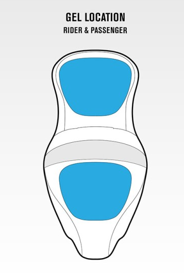 Saddlemen Roadsofa Blue Tri Grip Extended Seat Backrest for 08-24 Harley Touring