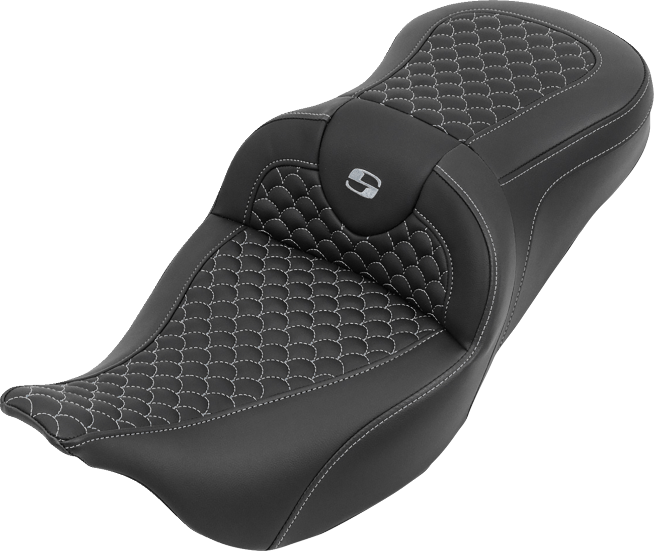 Saddlemen Roadsofa Silver Dragon Scale Stitching Seat 2008-2025 Harley Touring
