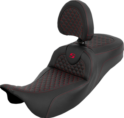 Saddlemen Roadsofa Red Dragon Extended Seat & Backrest 2008-2025 Harley Touring