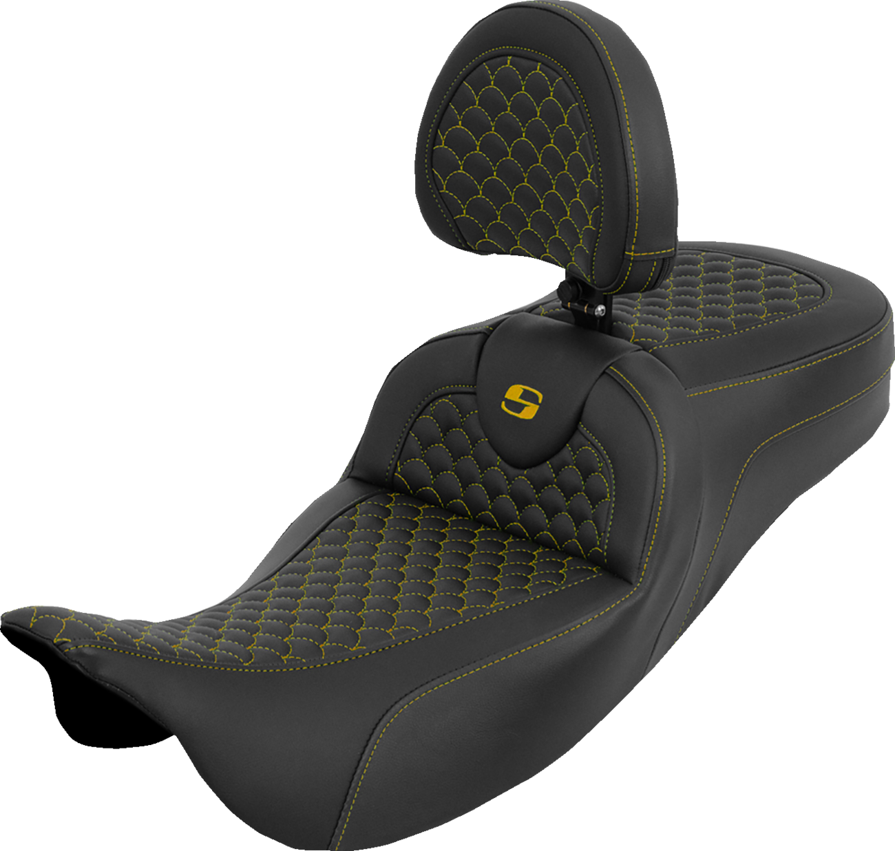 Saddlemen Roadsofa Gold Dragon Extended Seat & Backrest for 08-25 Harley Touring