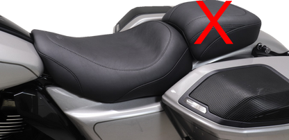 Mustang Wide Tripper Black Stitch Solo Seat for 2023-26 Harley Street Road Glide