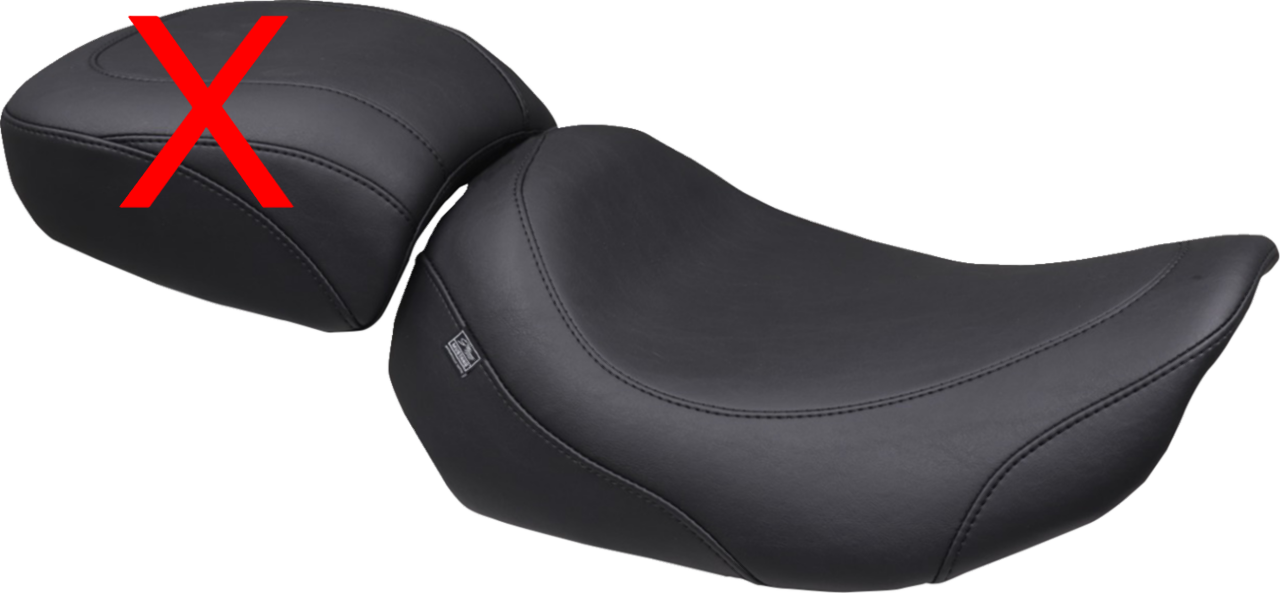 Mustang Wide Tripper Black Stitch Solo Seat for 2023-26 Harley Street Road Glide