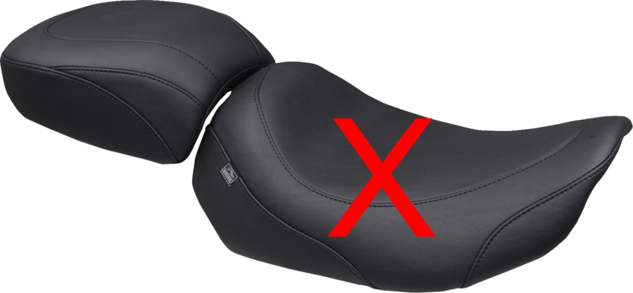 Mustang Wide Tripper Passenger Pillion Seat for 2023-26 Harley Road Street Glide