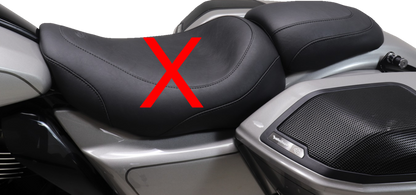 Mustang Black Passenger Pillion Seat Cowl for 2023-2026 Harley Road Street Glide