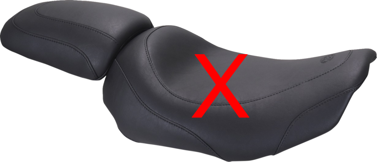 Mustang Black Passenger Pillion Seat Cowl for 2023-2026 Harley Road Street Glide