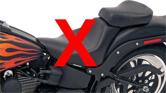 Saddlemen Renegade Gel Rear Pillion Seat for 2006-2017 Harley Softail Fat Boy