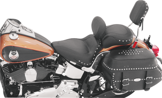 Mustang Sport Motorcycle Solo Seat & Backrest 2000-2015 Harley Softail Heritage