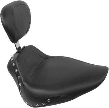 Mustang Sport Motorcycle Solo Seat & Backrest 2000-2015 Harley Softail Heritage