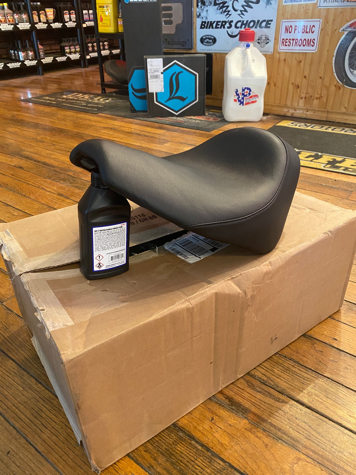 Danny Gray Black Buttcrack Solo Seat for 2011-2017 Harley Softail Blackline FLSS