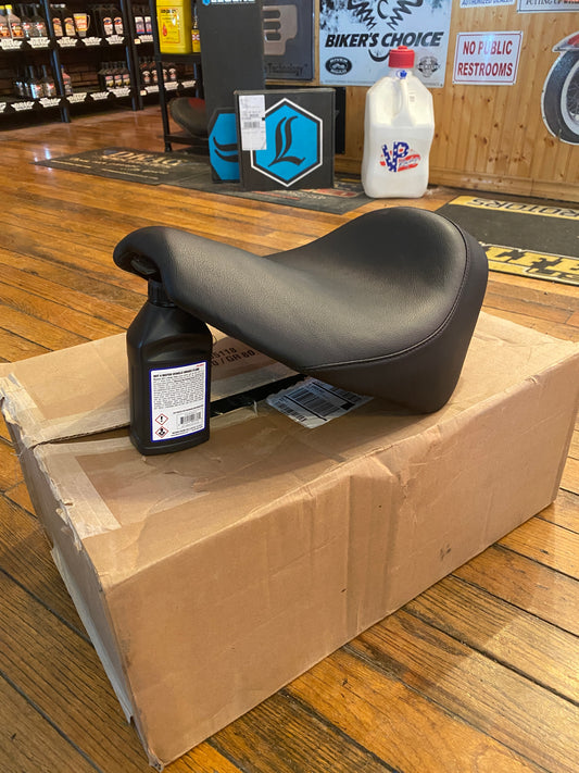 Danny Gray Black Buttcrack Solo Seat for 2011-2017 Harley Softail Blackline FLSS