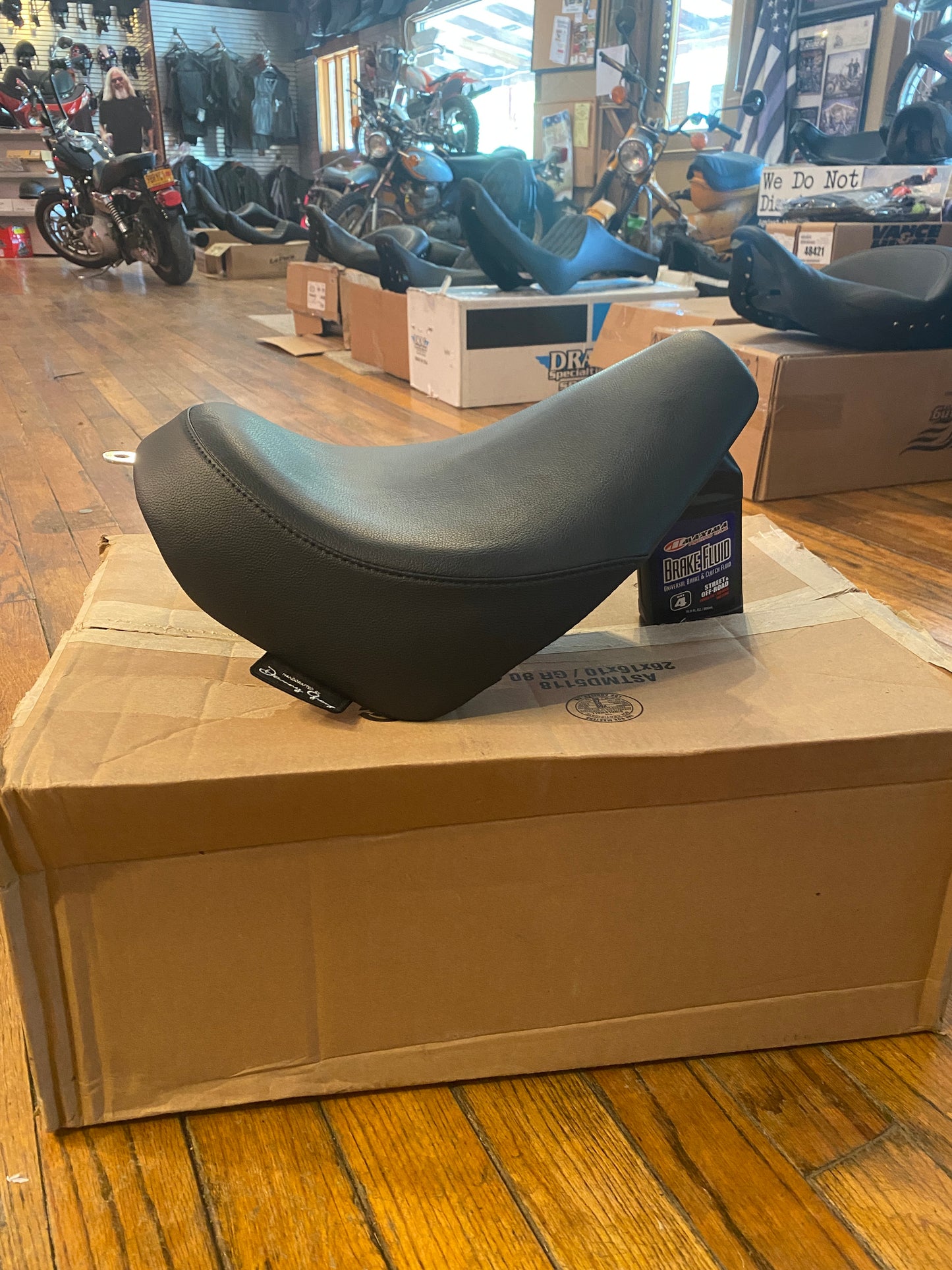 Danny Gray Black Buttcrack Solo Seat for 2011-2017 Harley Softail Blackline FLSS