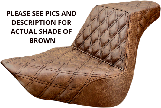 Saddlemen Brown Step-Up Lattice Gel Seat fits 2018-2025 Harley Fat Boy Breakout