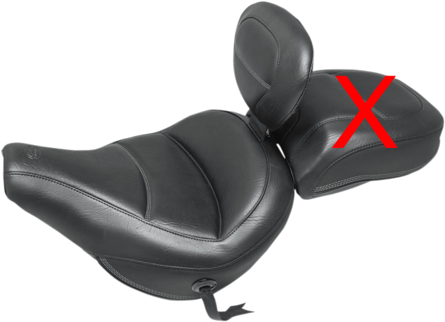 Mustang Max Profile Solo Seat & Backrest fits 2018-2024 Harley Softail FLDE FLHC